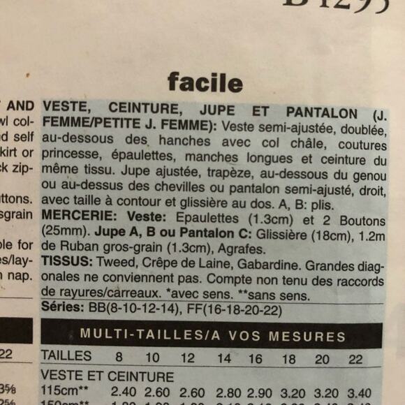 Butterick 4295 pattern womens workwear separates sz 8 10 12 - Picture 6 of 8